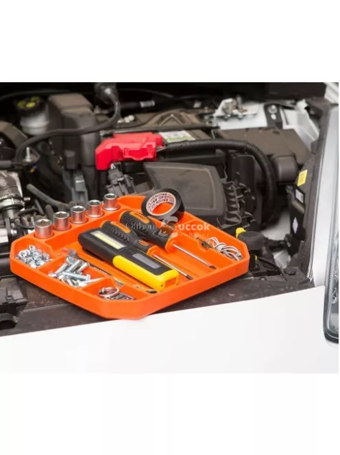 Handy gumi szerszámos tálca tárolórekeszekkel - vonalzóval - 26 x 23,5 x 2,5 cm