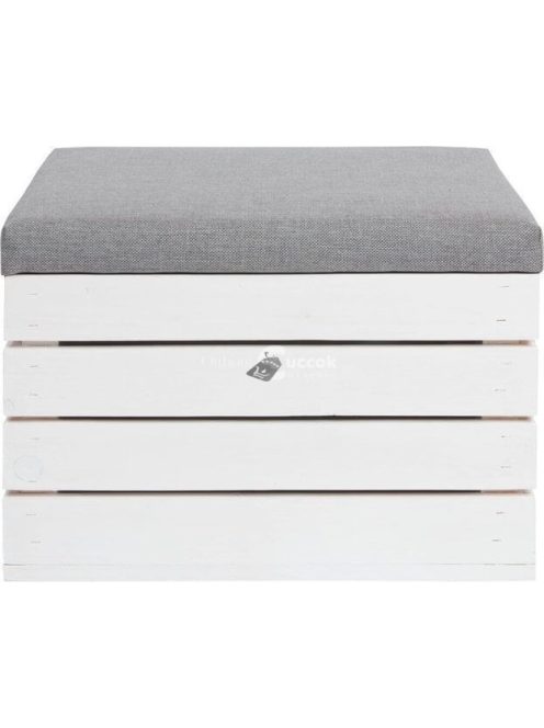 Fa ülőke puff tároló láda -előszobai ülőke fehér