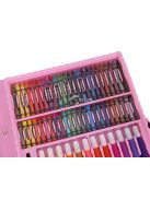 Művész készlet, rózsaszín tárolóban, 168 darabos