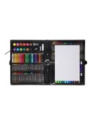 Művész készlet, fekete tárolóban, 168 darabos