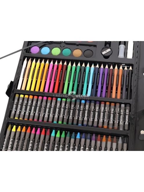 Művész készlet, fekete tárolóban, 168 darabos