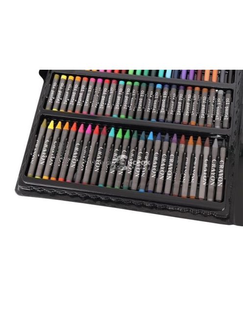 Művész készlet, fekete tárolóban, 168 darabos