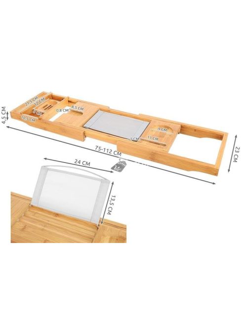 Bambusz fürdő polc