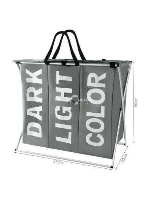 3 részes szürke szennyesszortírozó