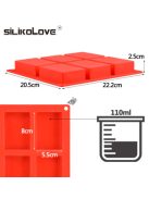 Téglalap alakú szilikon szappanforma