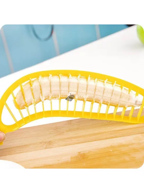 Műanyag banánszeletelő