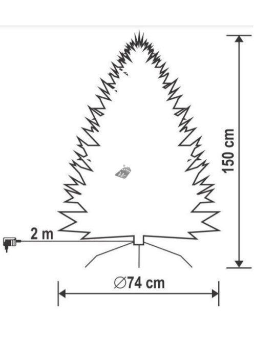 Optikai szálas műfenyő (150 cm)