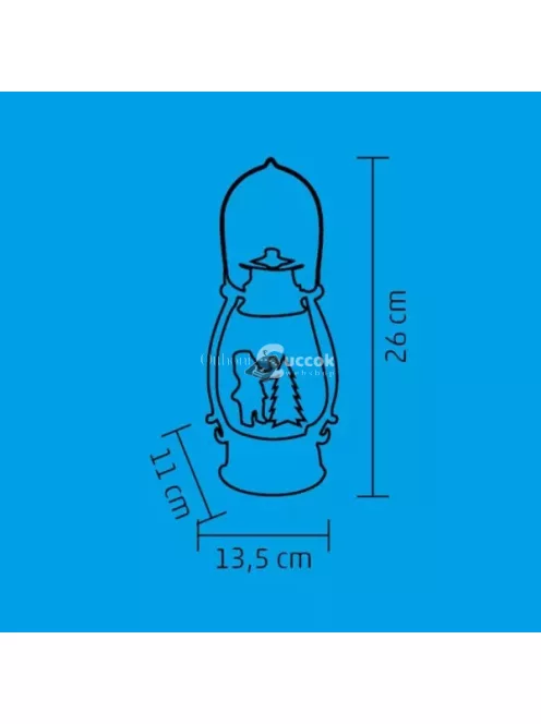Lámpás folyadékkal és csillámokkal (mikulás figurás)