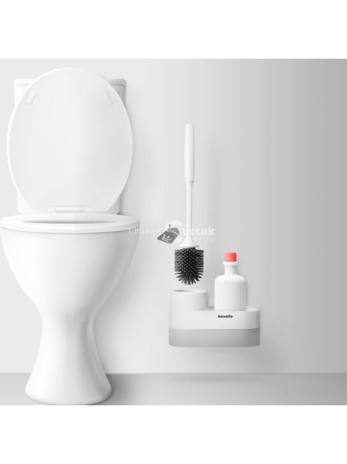 WC kefe szett + tároló (225 x 100 x 135 mm) - Bewello
