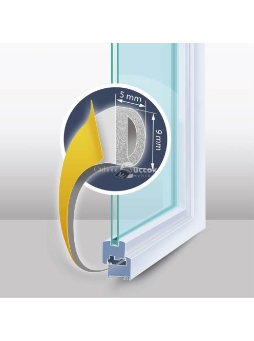 Öntapadós ajtó- ablakszigetelő (D - profil)