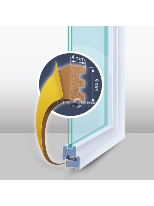 Öntapadós ajtó- ablakszigetelő (E -profil)