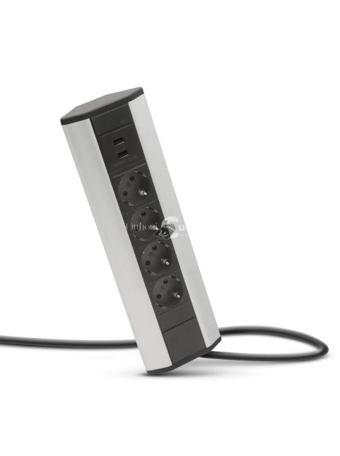 Sarokelosztó (4 aljzatos és 2 USB-portos)