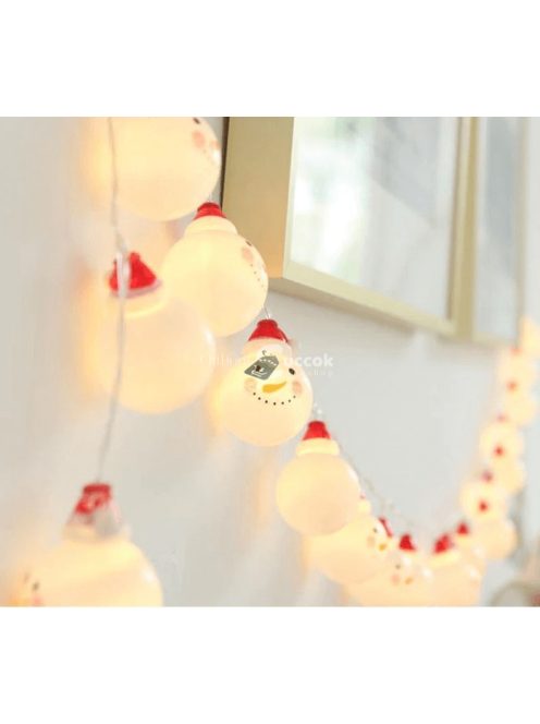 Hóember mintás LED fényfüzer