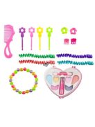 Fodrász babafej + kozmetikai kellék