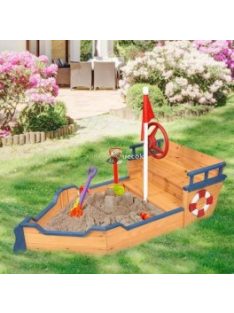 Kalózhajó formájú homokozó