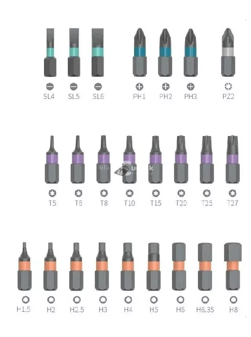 Racsnis csavarhúzó készlet (24 darabos)