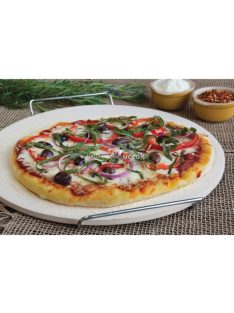 Pizzasütő kő lap, állvánnyal - 33 cm (Perfect Home)