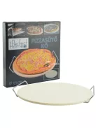 Pizzasütő kő lap, állvánnyal - 33 cm (Perfect Home)
