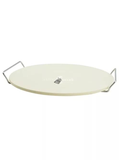 Pizzasütő kő lap, állvánnyal - 33 cm (Perfect Home)