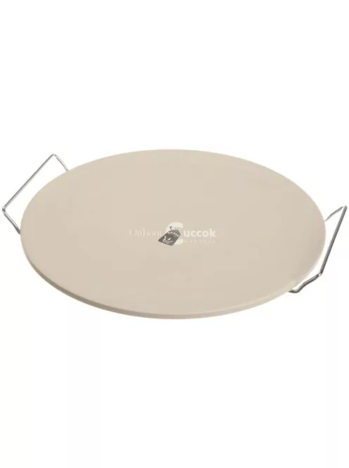 Pizzasütő kő lap, állvánnyal - 33 cm (Perfect Home)