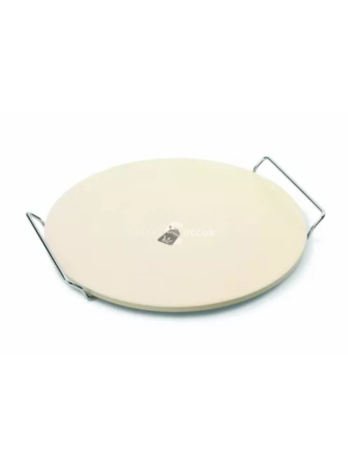 Pizzasütő kő lap, állvánnyal - 33 cm (Perfect Home)