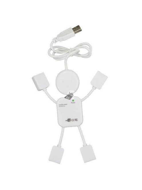 4 portos USB elosztó, emberke formájú