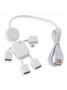 4 portos USB elosztó, emberke formájú