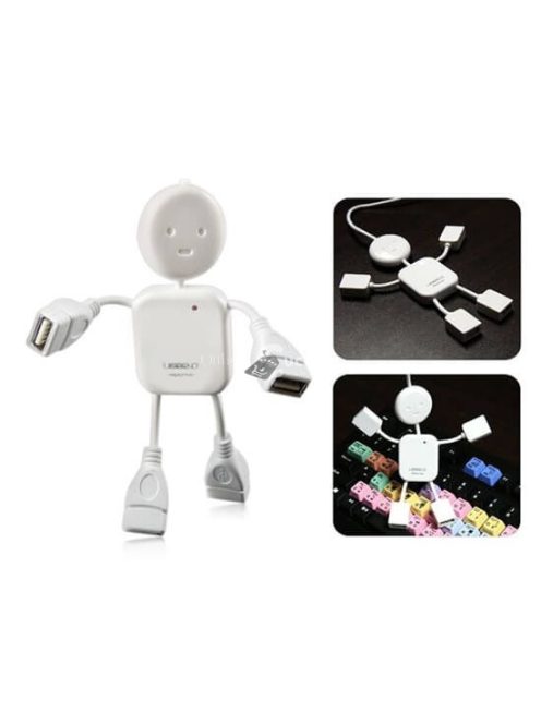 4 portos USB elosztó, emberke formájú