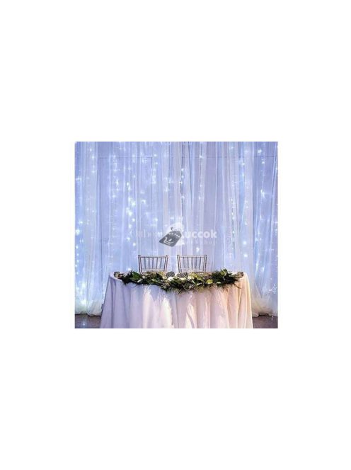 300 LED-es, hidegfehér fényfüzér