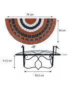 Lehajtható balkon asztal