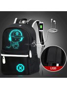 Világító USB-töltős hátizsák