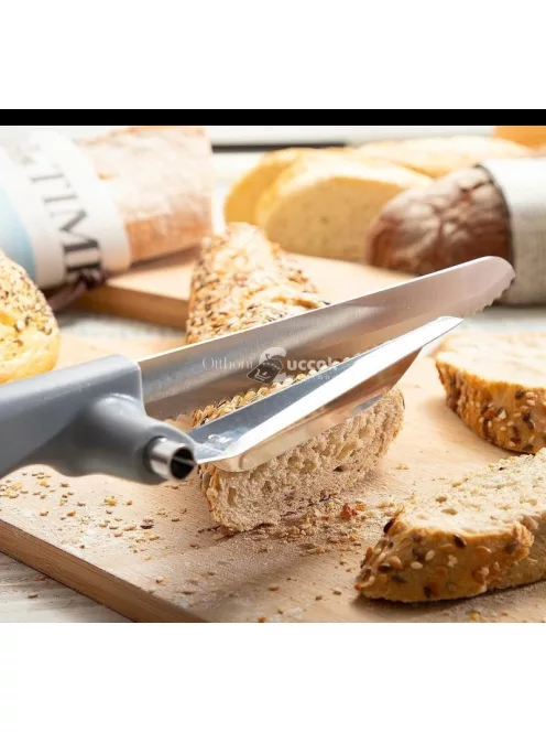 Kenyérszeletelő kés állítható vágásvezetővel (InnovaGoods)