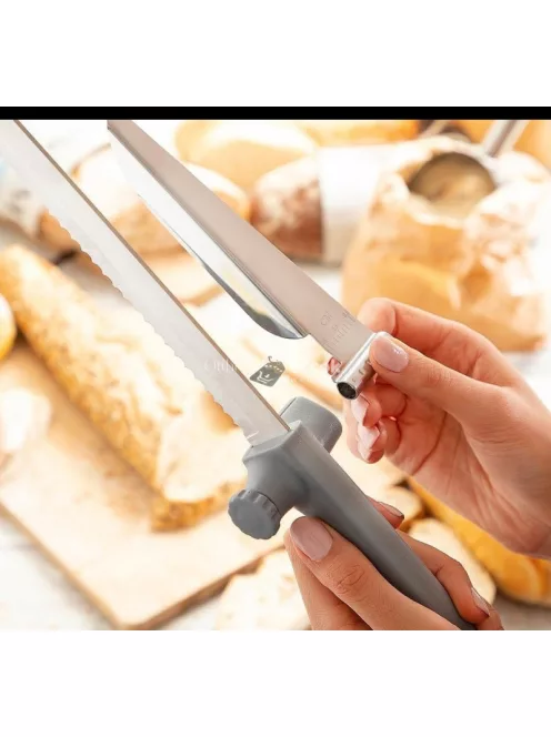 Kenyérszeletelő kés állítható vágásvezetővel (InnovaGoods)