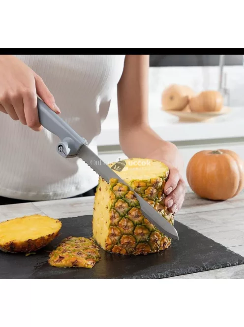 Kenyérszeletelő kés állítható vágásvezetővel (InnovaGoods)