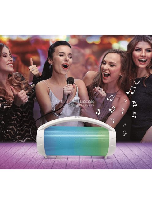 Világító szivárványos bluetooth hangszóró mikrofonnal
