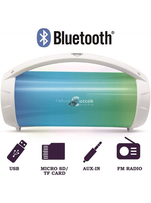 Világító szivárványos bluetooth hangszóró mikrofonnal