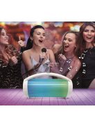 Világító szivárványos bluetooth hangszóró mikrofonnal
