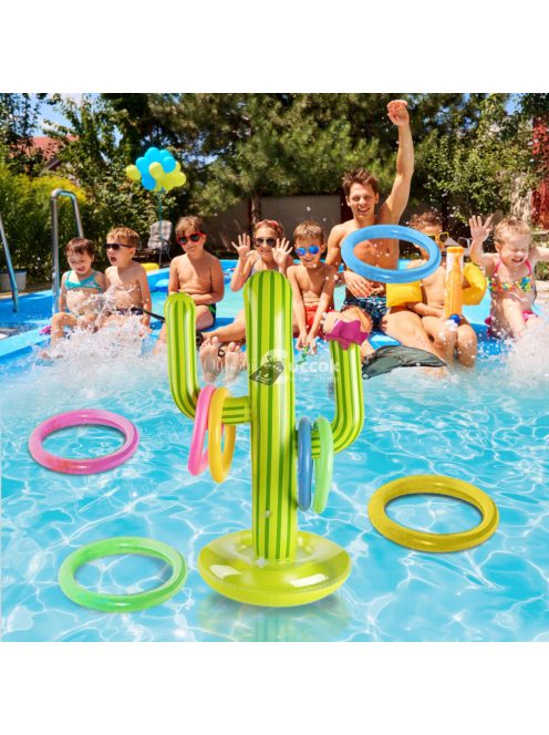 Felfújható kaktusz ügyességi medencejáték