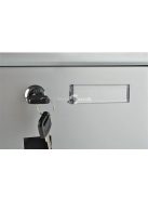 Acél postaláda plexi betekintővel és újságtartóval 