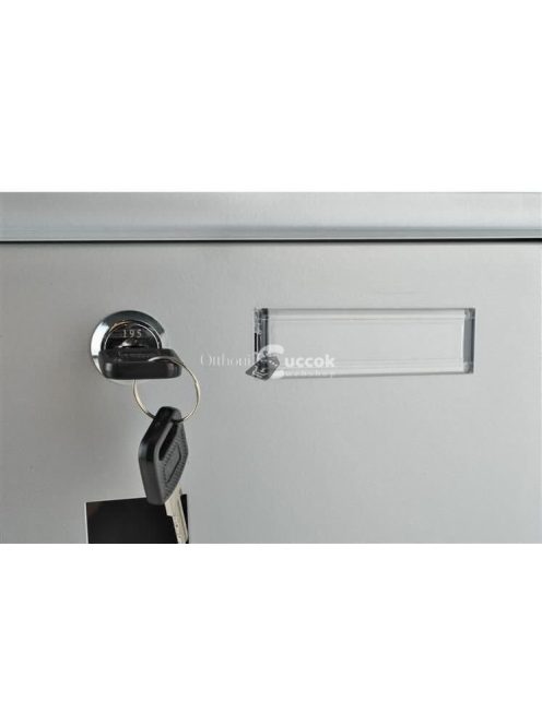 Acél postaláda plexi betekintővel és újságtartóval 