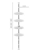 Állítható fürdőszoba sarokpolc (teleszkópos állvány)