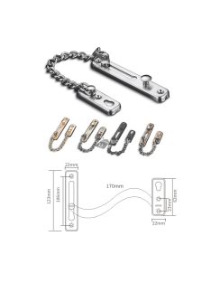 Rozsdamentes acél lopásgátló ajtólánc