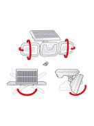 Mozgásérzékelős szolár reflektor karos, forgatható (3 LED) - Phenom