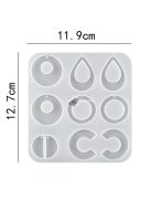 Szilikon öntőforma fülbevalóhoz