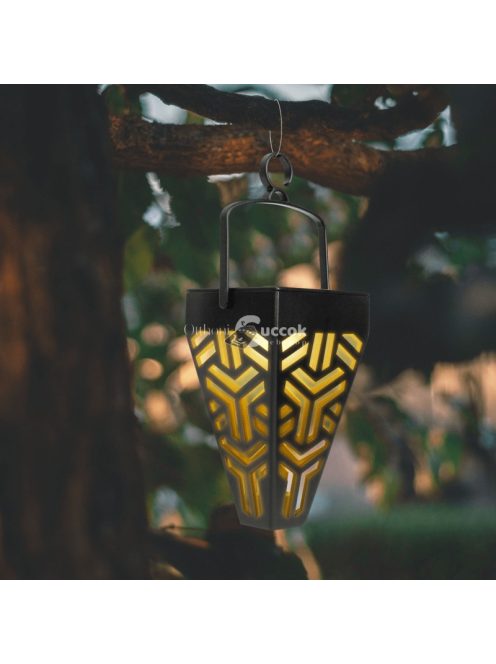 Leszúrható, akasztható LED szolár lámpa (7x7x36 cm)