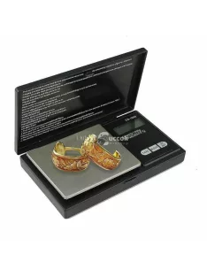 Digitális ékszermérleg, zsebmérleg, fekete