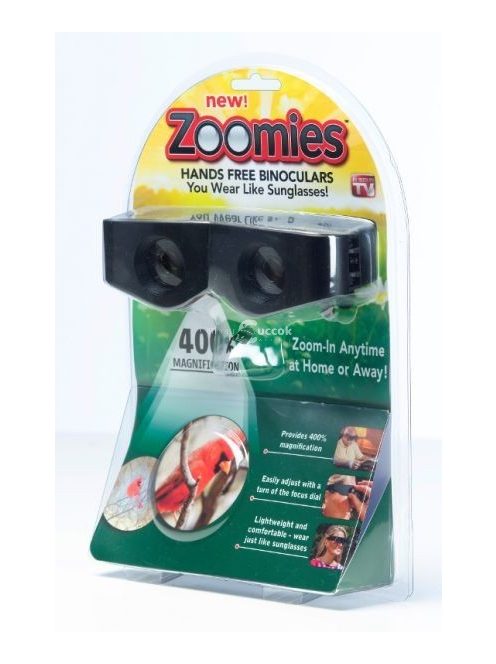 Zoomies binokuláris típusú szemüveg, fekete, állítható zoommal