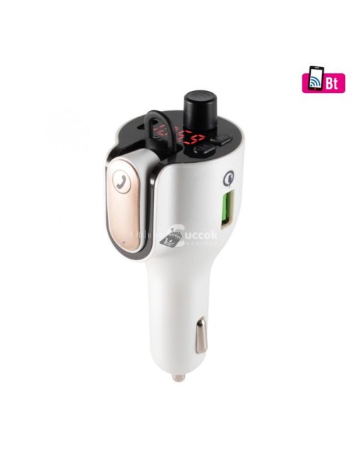 BT fülhallgató autós töltővel