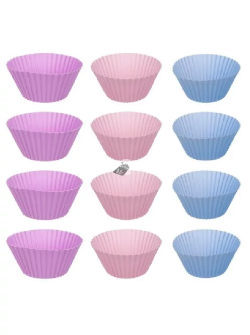 Muffin sütőtálca, sütőlap + 12 db szilikon forma