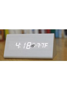   Home by Somogyi Digitális LED ébresztőóra, fehér, hőmérséklet kijelzéssel